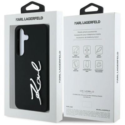 8. Etui Karl Lagerfeld Silicone Metal Signature Logo Samsung Galaxy S25 czarny