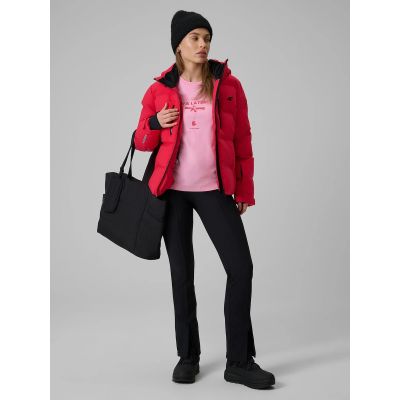 6. T-shirt regular z nadrukiem damski 4F 4FRSS26TTSHF3448-56S