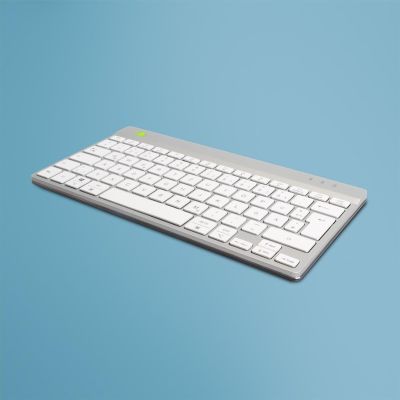 13. R-Go Tools Ergonomiczna R-Go Compact Break klawiatura, z oprogramowaniem do robienia przerw, QWERTZ (DE), przewodowa, biała