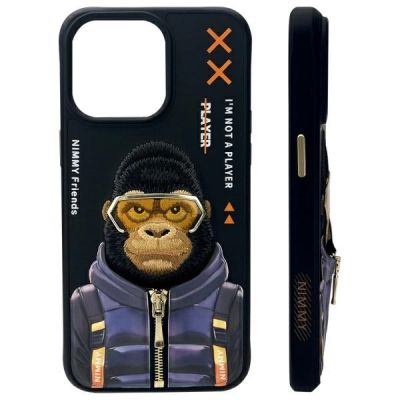 2. Etui Nimmy Cool&Cute 2.0 Monkey na iPhone 15 Pro - czarne