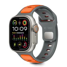 Pasek Tech-Protect IconBand Line na Apple Watch 44 / 45 / 46 / 49 mm - szaro-pomarańczowy