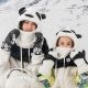 6. Rękawice narciarskie Qunature Panda dla dzieci i dorosłych rozmiar S - czarne/białe
