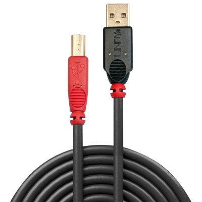 3. Lindy 42761 kabel USB USB 2.0 10 m USB A USB B Czarny, Czerwony