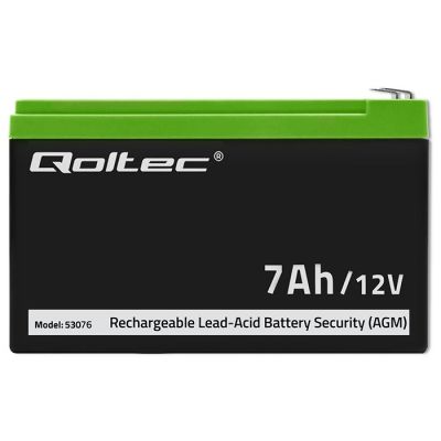 5. QOLTEC AKUMULATOR AGM 12V | 7AH | MAX. 105A | SECURITY