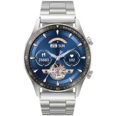 10. Smartwatch Gravity Srebrny Bransoleta + Pasek GT10-6