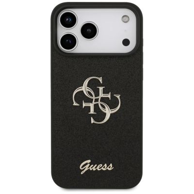 3. Etui Guess Fixed Glitter Big 4G na iPhone 17 Pro Max - czarne