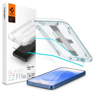 14. Szkło hartowane Spigen Glas.tR EZ Fit na Samsung Galaxy S24 / S25 - 2 szt.