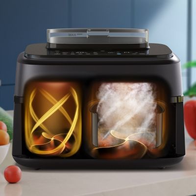 5. Philips 5000 series NA551/00 frytkownica Podwójny 9 l Autonomiczny 2750 W Frytkownica na gorące powietrze Czarny, Srebrny
