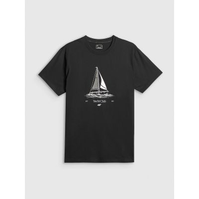 4. T-shirt relaxed z nadrukiem męski 4F 4FRSS26TTSHM3996-20S