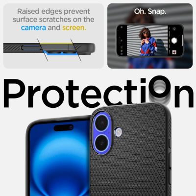 13. Etui Spigen Liquid Air na iPhone 16 - czarne
