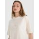 4. T-shirt oversize z nadrukiem damski  4F 4FRSS25TTSHF2791-11S