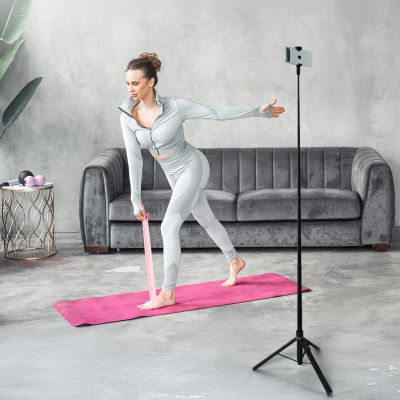 16. Premium selfie stick Wozinsky WRZP1 z automatycznie rozkładanymi nóżkami, funkcja statywu, 1,7m - czarny