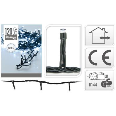 6. LAMPKI CHOINKOWE ŁAŃCUCH ŚWIETLNY 120 LED ZIMNY BIAŁY