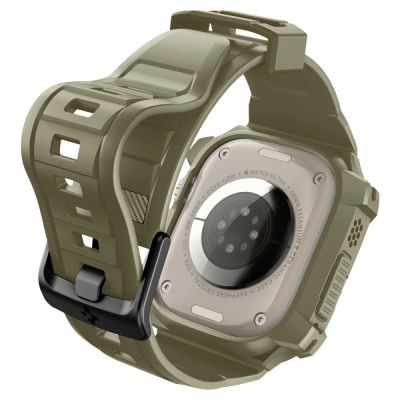 15. Etui z paskiem Spigen Rugged Armor Pro na Apple Watch Ultra (49 mm) - zielone