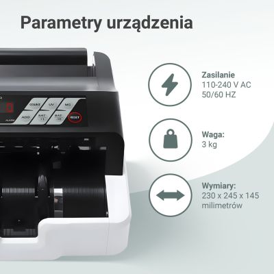 13. Extralink LockStar MG X-300 | Profesjonalna liczarka nominałowa do banknotów | UV, IR