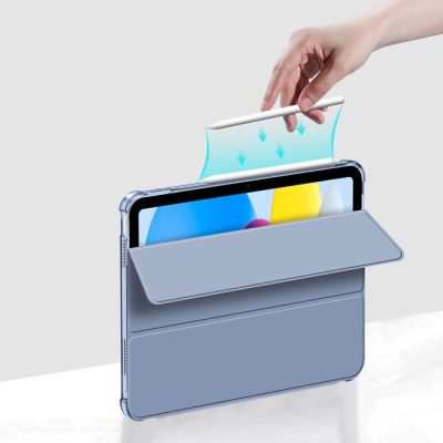 7. Etui Tech-Protect SC Pen Hybrid na iPad 10 / 2022 - niebieskie - przezroczyste