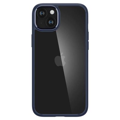 5. Etui Spigen Crystal Hybrid na iPhone 15 Plus - przezroczysto-niebieskie