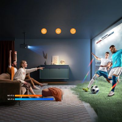 10. Projektor multimedialny Yaber K2s Pro LCD FullHD 1080p z głośnikami JBL i subwooferem - czarny