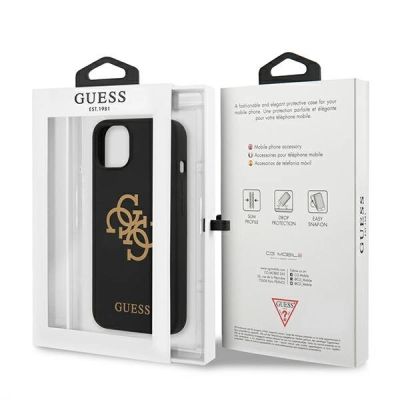 8. Etui Guess Silicone 4G Logo na iPhone 13 mini - czarne