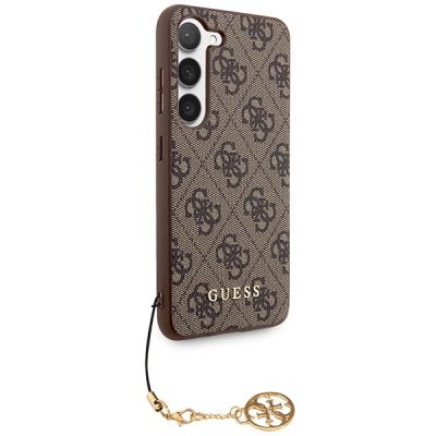 4. Etui Guess 4G Charms Collection na Samsung Galaxy A35 - brązowe