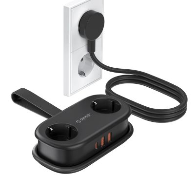 Listwa zasilająca Orico AP3 20W GaN 5w1 2x AC + 2x USB-A + 1x USB-C - czarna