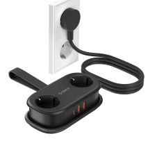 Listwa zasilająca Orico AP3 20W GaN 5w1 2x AC + 2x USB-A + 1x USB-C - czarna
