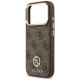 6. Etui Guess 4G Strass Logo & Big Strap Metal Buttons MagSafe na iPhone 17 Pro - brązowe