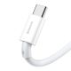 3. Baseus Superior kabel USB - USB Typ C 66 W 6A 1 m Biały (CATYS-02)