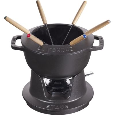 Zestaw do fondue Staub - 18 cm, Czarny