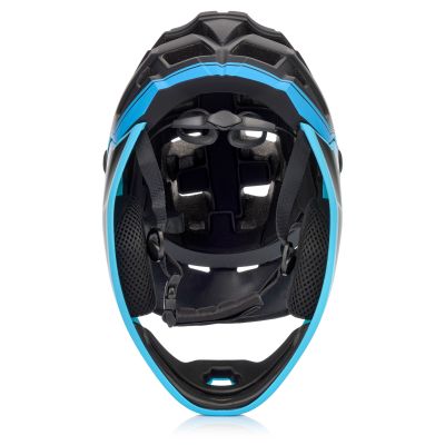 27. Kask rowerowy full-face Meteor Hydra M 55-58 cm czarny/niebieski
