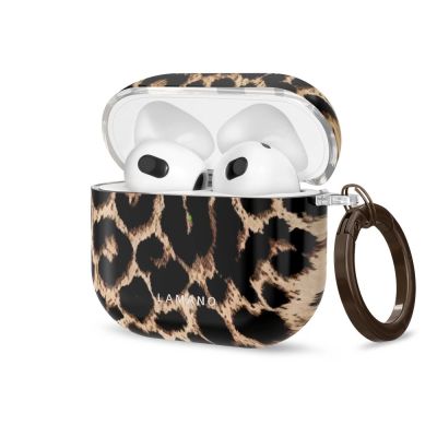 Etui Tech-Protect Lamano na AirPods 4 / 5 - czarno-brązowe