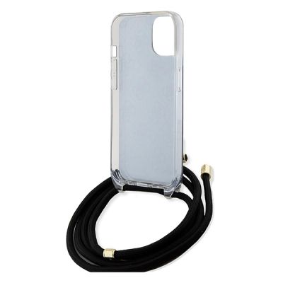 6. Etui Guess Crossbody Cord 4G Print na iPhone 15 / 14 / 13 - czarne