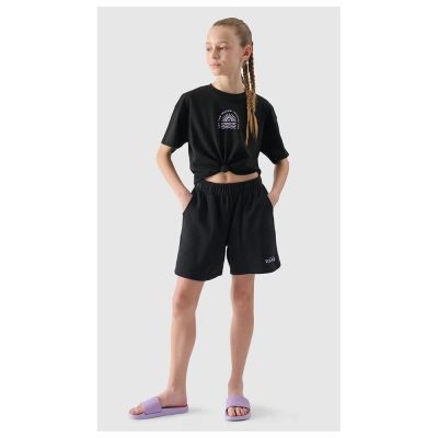 3. Dziewczęcy top z nadrukiem 4F 4FJWSS25TTSHF1872-20S