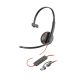 24. Poly Blackwire 3210 Monaural USB-C Headset +USB-C/A Adapter