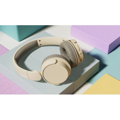 5. Philips TAH3209BG/00 słuchawki/zestaw słuchawkowy Bezprzewodowy Opaska na głowę Połączenia/muzyka Bluetooth Beżowy