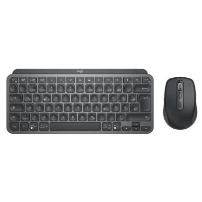 8. Logitech 920-011054 klawiatura Dołączona myszka Biuro RF Wireless + Bluetooth QWERTZ Niemiecki Grafitowy