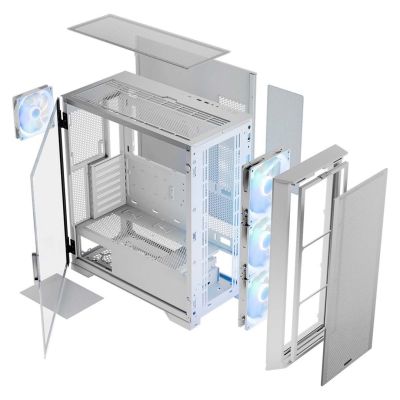 8. MODECOM OBUDOWA HORIZON ARGB FLOW MIDI USB TYPE -C BIAŁA