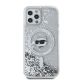 3. Etui Karl Lagerfeld Liquid Glitter Choupette Head MagSafe na iPhone 12 / 12 Pro - przezroczyste