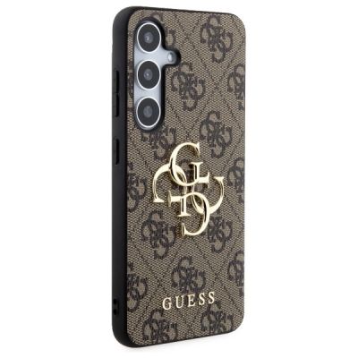 4. Etui Guess 4G Big Metal Logo na Samsung Galaxy S24 - brązowe