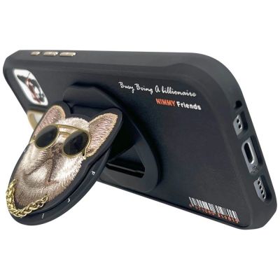 5. Etui Nimmy Glasses Cool Dog MagSafe do iPhone 16 Pro - czarny