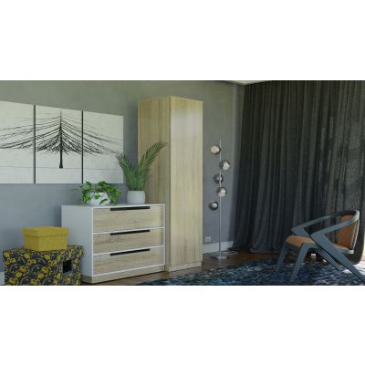 6. SZAFA GARDEROBA DRZWI PÓŁKI SD-50 DĄB SONOMA