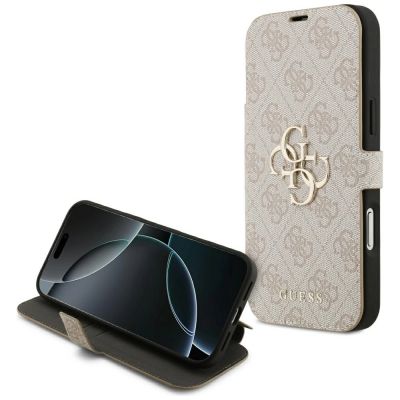 Etui Guess Book 4G Metal Logo na iPhone 17 Pro Max - różowe