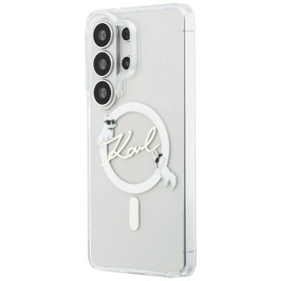 2. Etui Karl Lagerfeld IML KC Script MagSafe na Samsung Galaxy S26 Ultra - przezroczyste