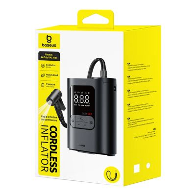 6. Pompka bezprzewodowa Baseus GoTrip VA1 kompresor 150 PSI 7500 mAh - ciemnoszara