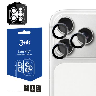 Szkło hartowane na obiektyw aparatu 3mk Lens Protection Pro Black na iPhone 18 Pro / 18 Pro Max