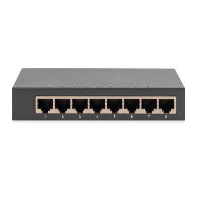 8. Digitus 8-portowy przełącznik gigabitowy, desktop, niezarządzalny, metalowa obudowa