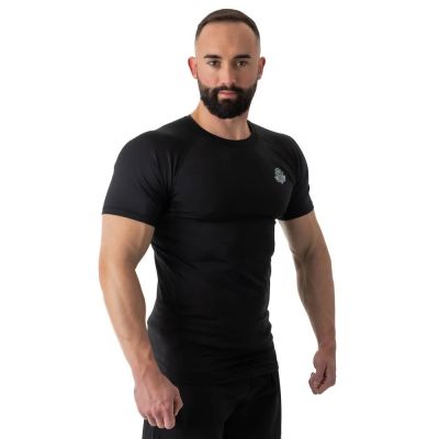 17. Rashguard krótki rękaw czarny BlackRS - S