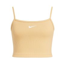Koszulka damska Nike Sportswear Essential Rib Crop Top Sanddrift/White - DM6737-126