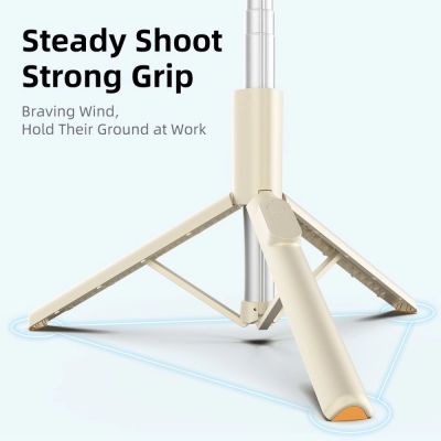 9. Selfie Stick Tech-Protect L09S z tripodem - beżowy