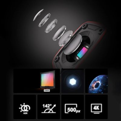 2. Kamera sportowa AKEEYO AKY-710S wideorejestrator 4K na kierownicę motocykl - czarna